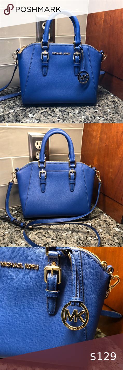 michael kors cobalt blue handbag